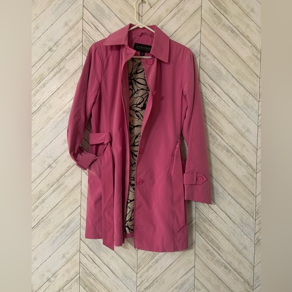 Towne Collection pink trench coat